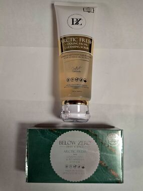BELOW ZERO Arctic Fresh Cooling Facial Scrub and Mint & Sea Mineral Soap Bar DUO
